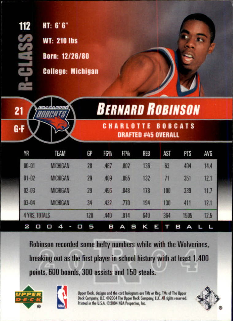 2004/2005 R-Class (Upper Deck) Basketball - Picture 177 of 215