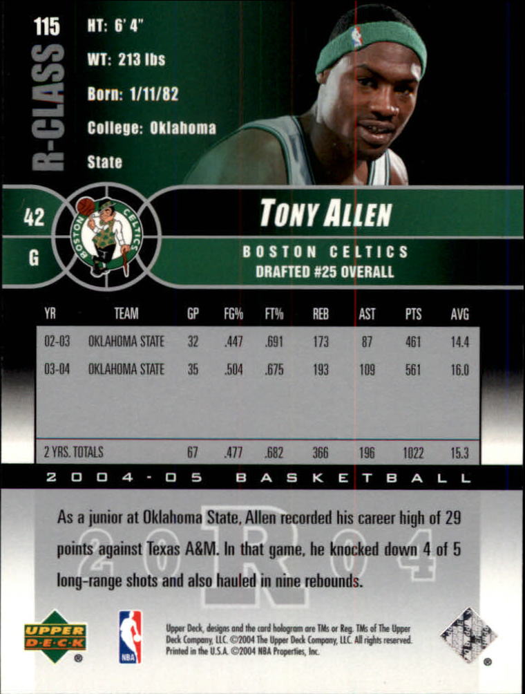 2004/2005 R-Class (Upper Deck) Basketball - Picture 183 of 215