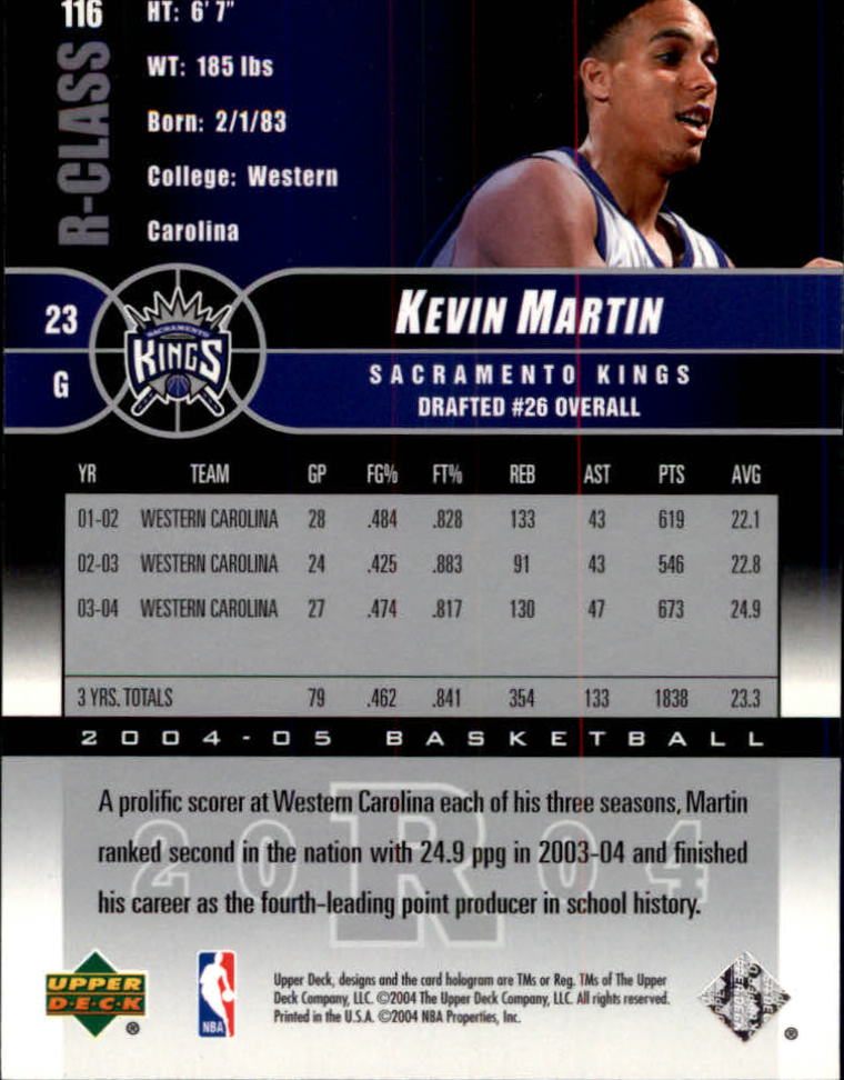 2004/2005 R-Class (Upper Deck) Basketball - Picture 185 of 215