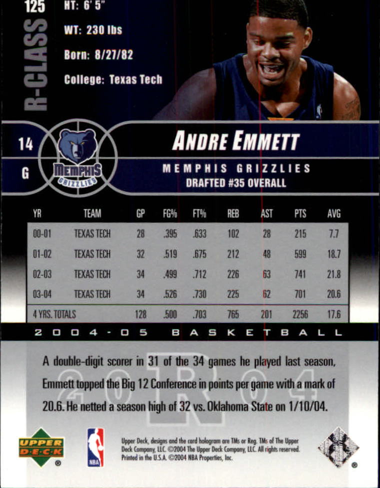 2004/2005 R-Class (Upper Deck) Basketball - Picture 201 of 215