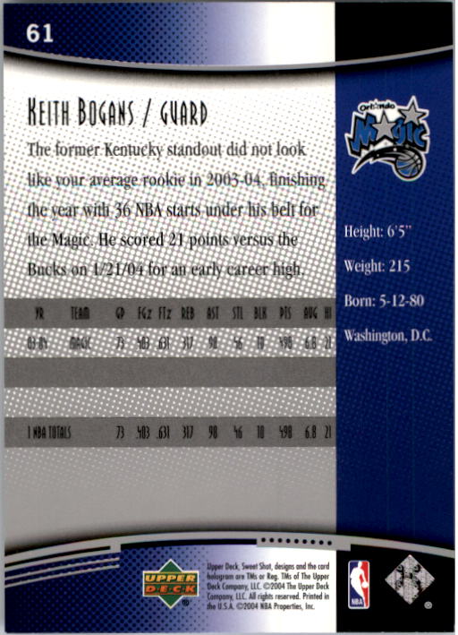 2004/2005 Sweet Shot (Upper Deck) Basketball - Picture 121 of 239