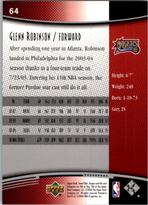 2004/2005 Sweet Shot (Upper Deck) Basketball - Picture 115 of 239