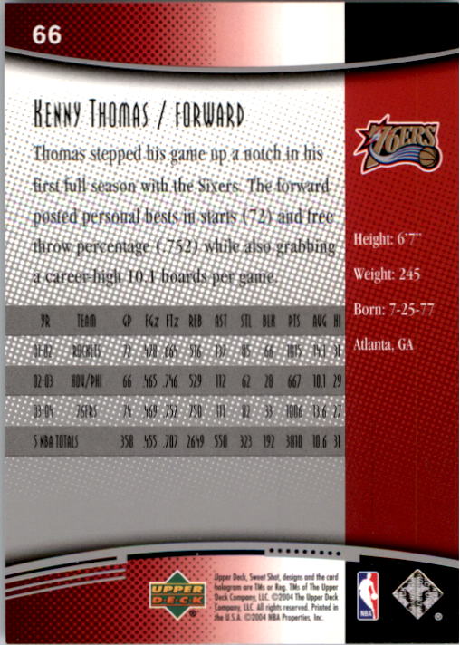 2004/2005 Sweet Shot (Upper Deck) Basketball - Picture 111 of 239