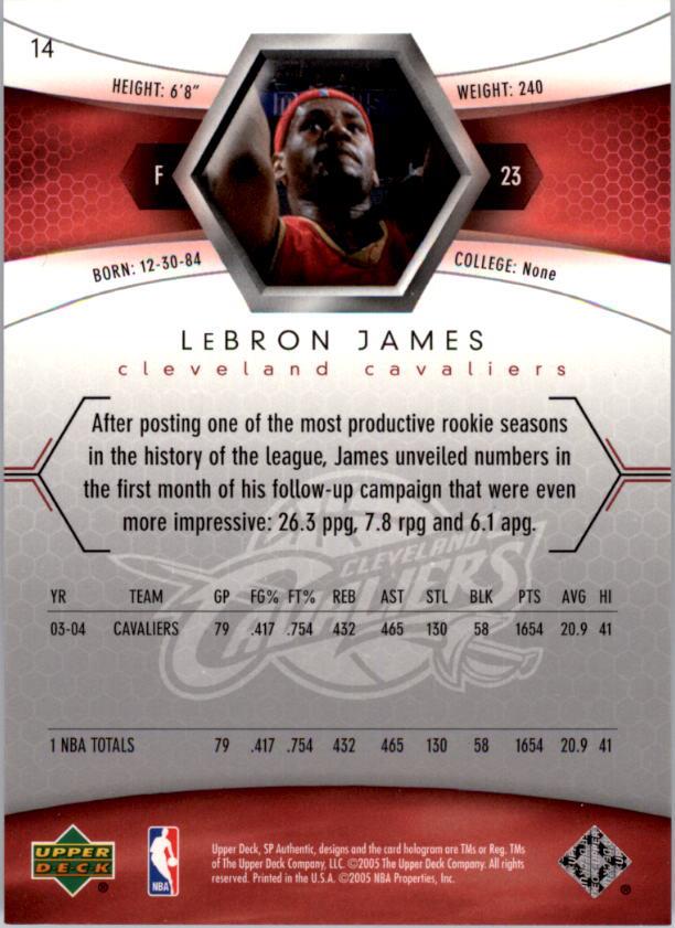 2004/2005 SP Authentic (Upper Deck) Basketball - Picture 234 of 260