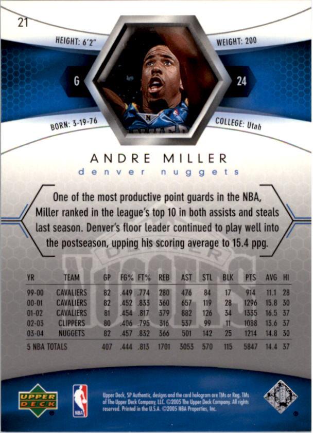 2004/2005 SP Authentic (Upper Deck) Basketball - Picture 220 of 260
