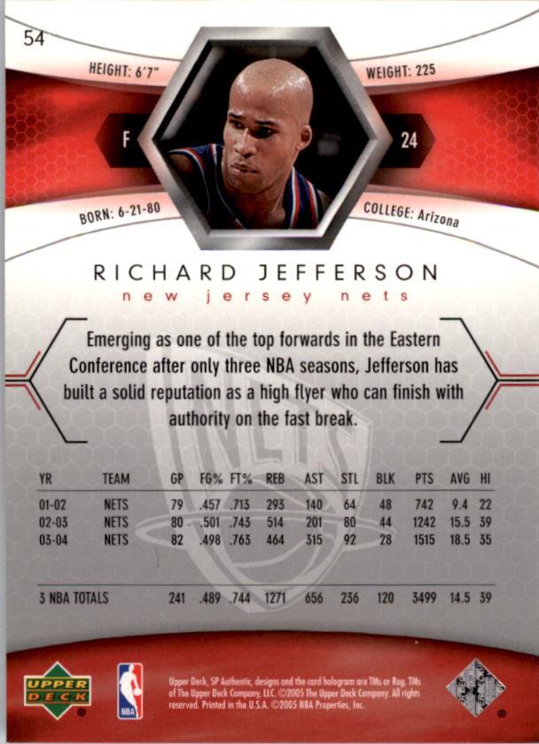 2004/2005 SP Authentic (Upper Deck) Basketball - Picture 154 of 260