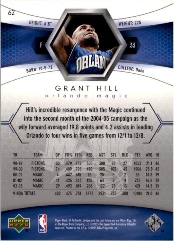 2004/2005 SP Authentic (Upper Deck) Basketball - Picture 138 of 260
