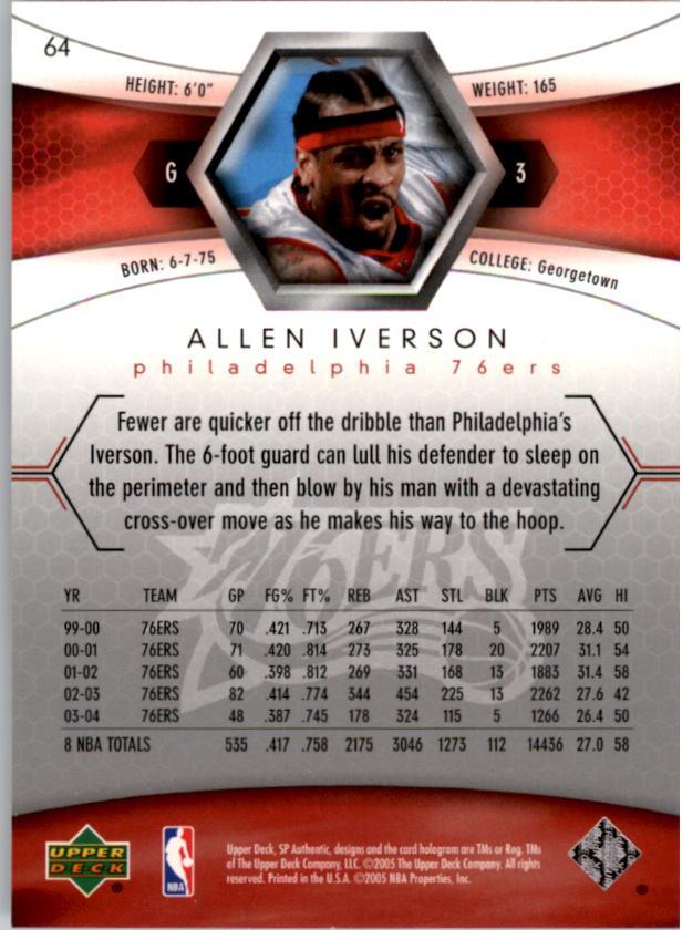 2004/2005 SP Authentic (Upper Deck) Basketball - Picture 134 of 260