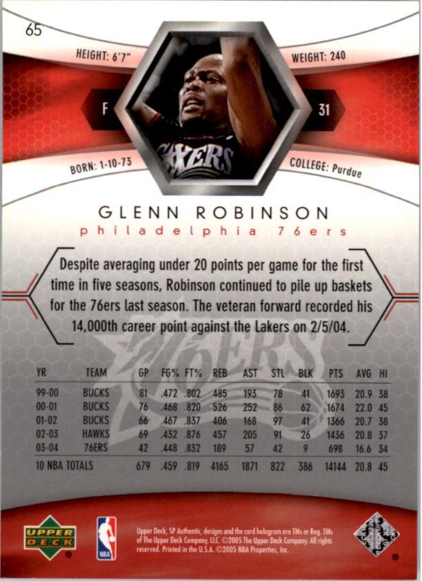 2004/2005 SP Authentic (Upper Deck) Basketball - Picture 132 of 260