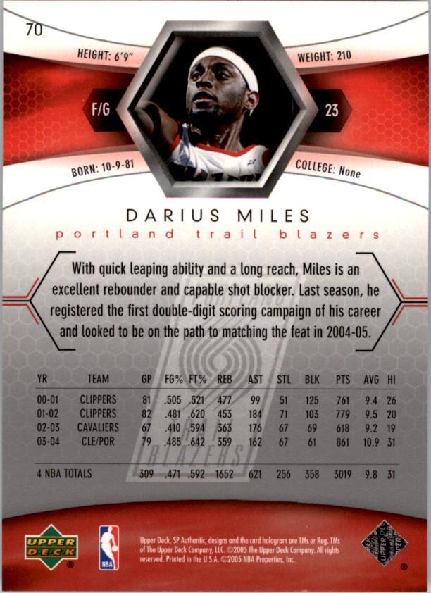 2004/2005 SP Authentic (Upper Deck) Basketball - Picture 122 of 260