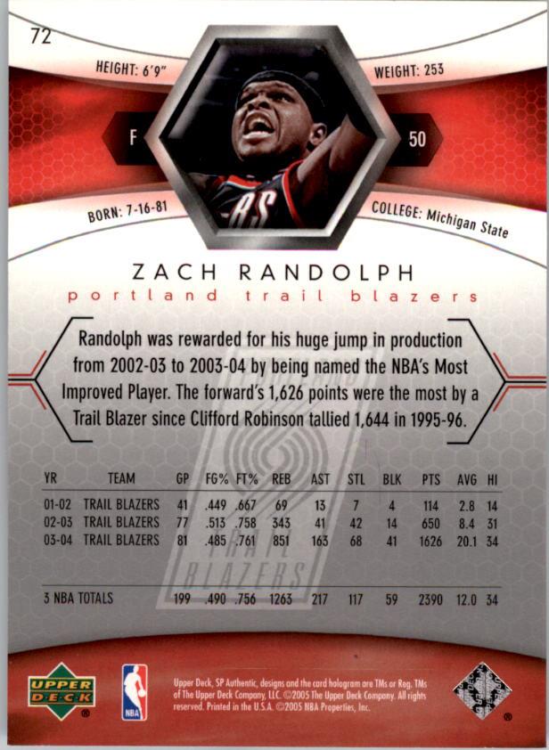 2004/2005 SP Authentic (Upper Deck) Basketball - Picture 118 of 260