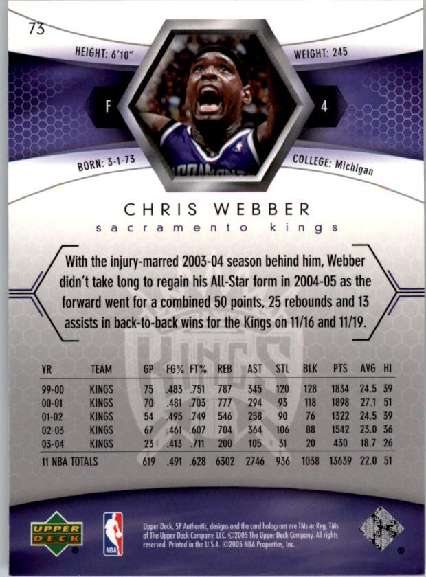 2004/2005 SP Authentic (Upper Deck) Basketball - Picture 116 of 260