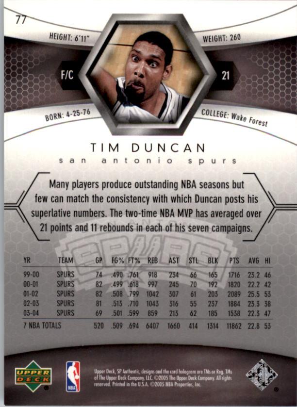 2004/2005 SP Authentic (Upper Deck) Basketball - Picture 108 of 260