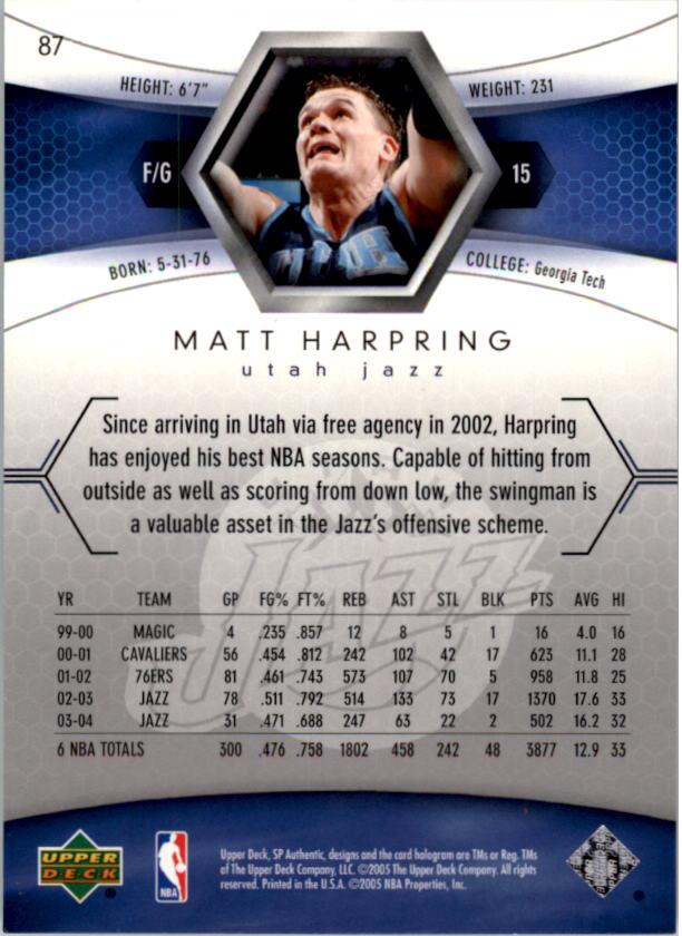 2004/2005 SP Authentic (Upper Deck) Basketball - Picture 88 of 260