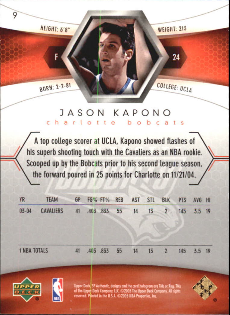2004/2005 SP Authentic (Upper Deck) Basketball - Picture 9 of 260