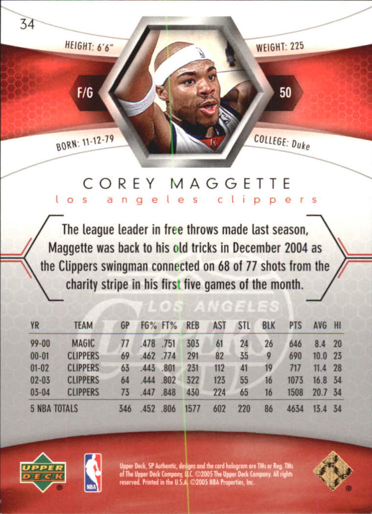 2004/2005 SP Authentic (Upper Deck) Basketball - Picture 7 of 260