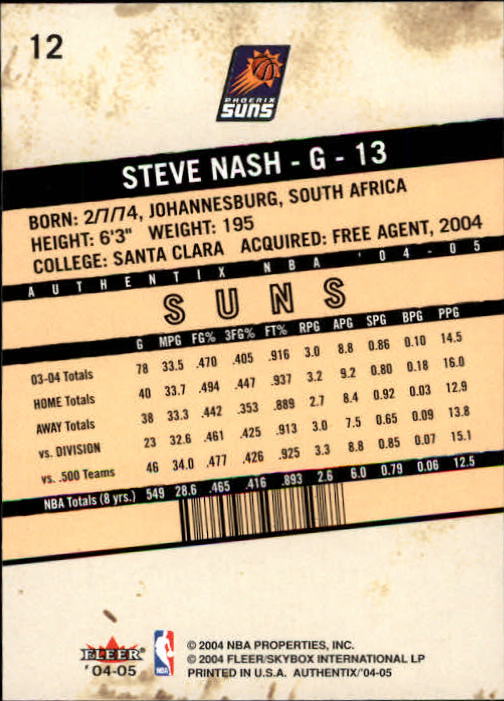 2004/2005 Authentix (Fleer) Basketball Part 1 Main Set Cards #1 to #122 - Picture 25 of 207