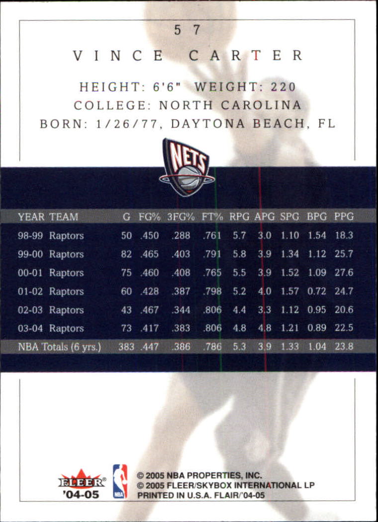 2004/2005 Flair (Fleer) Basketball Main Set Cards #1 to #88 - Picture 77 of 97