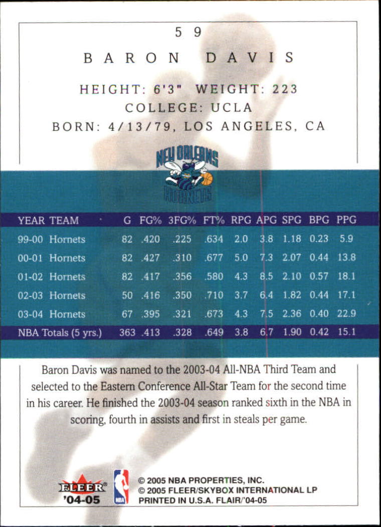 2004/2005 Flair (Fleer) Basketball Main Set Cards #1 to #88 - Picture 81 of 97