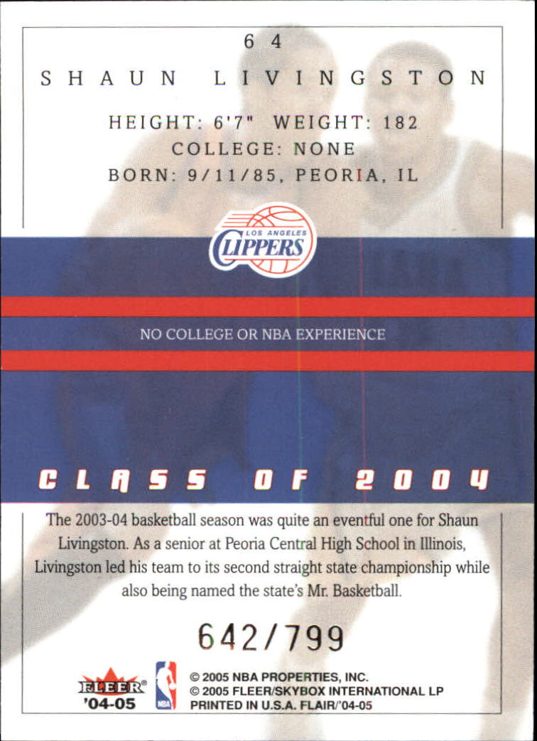 2004/2005 Flair (Fleer) Basketball Main Set Cards #1 to #88 - Picture 85 of 97