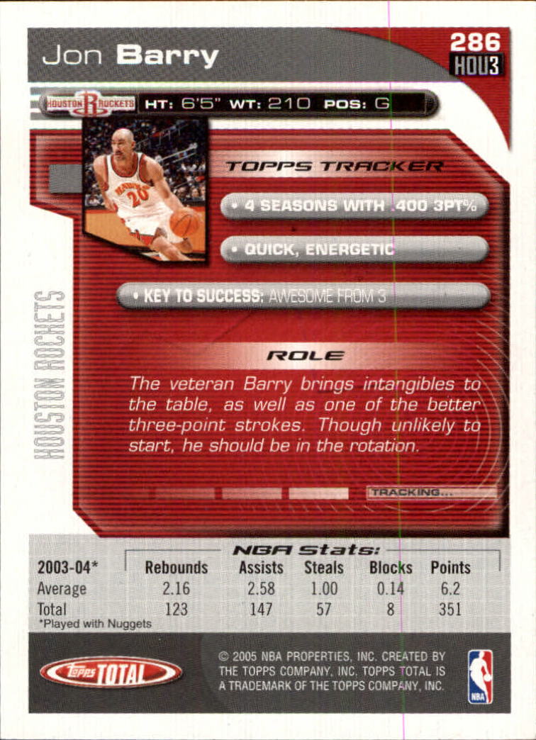 2004-05 tarjeta de baloncesto total Topps #251-440 - elige tu tarjeta - Imagen 61 de 367