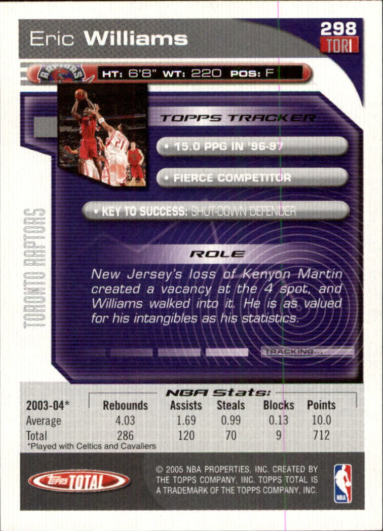 2004-05 tarjeta de baloncesto total Topps #251-440 - elige tu tarjeta - Imagen 85 de 367