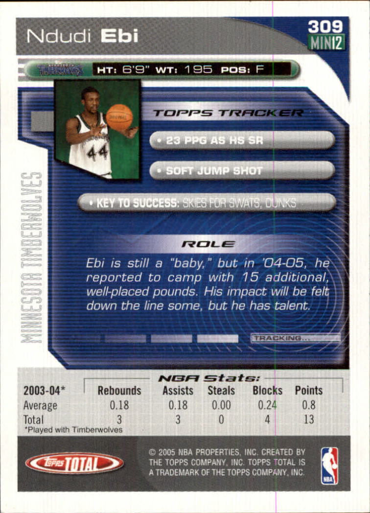 2004-05 tarjeta de baloncesto total Topps #251-440 - elige tu tarjeta - Imagen 107 de 367