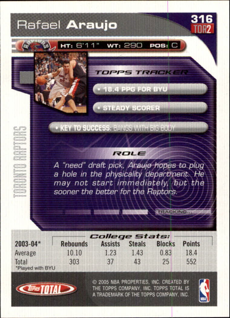 2004-05 tarjeta de baloncesto total Topps #251-440 - elige tu tarjeta - Imagen 121 de 367