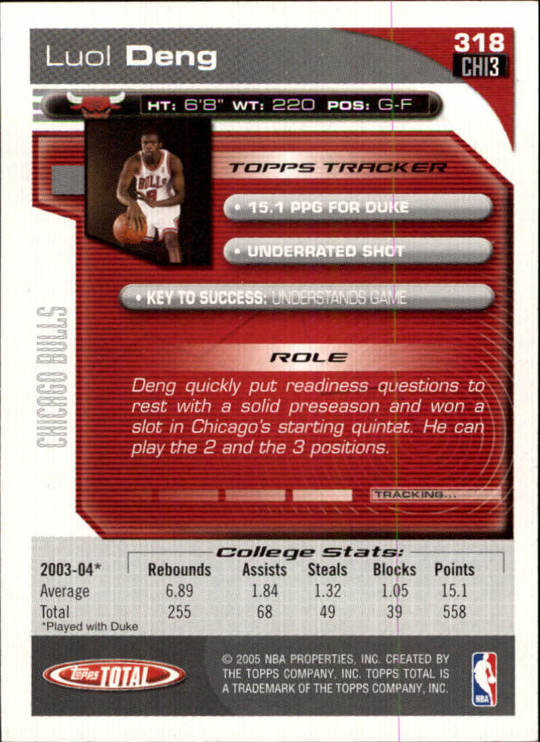 2004-05 tarjeta de baloncesto total Topps #251-440 - elige tu tarjeta - Imagen 125 de 367