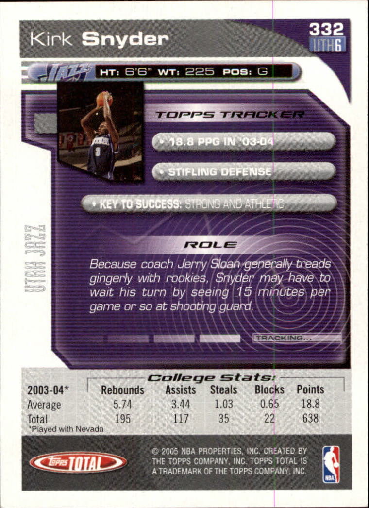 2004-05 tarjeta de baloncesto total Topps #251-440 - elige tu tarjeta - Imagen 153 de 367