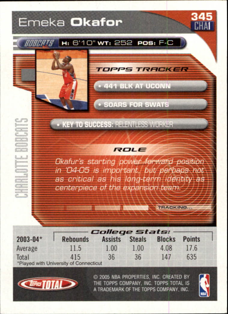 2004-05 tarjeta de baloncesto total Topps #251-440 - elige tu tarjeta - Imagen 179 de 367
