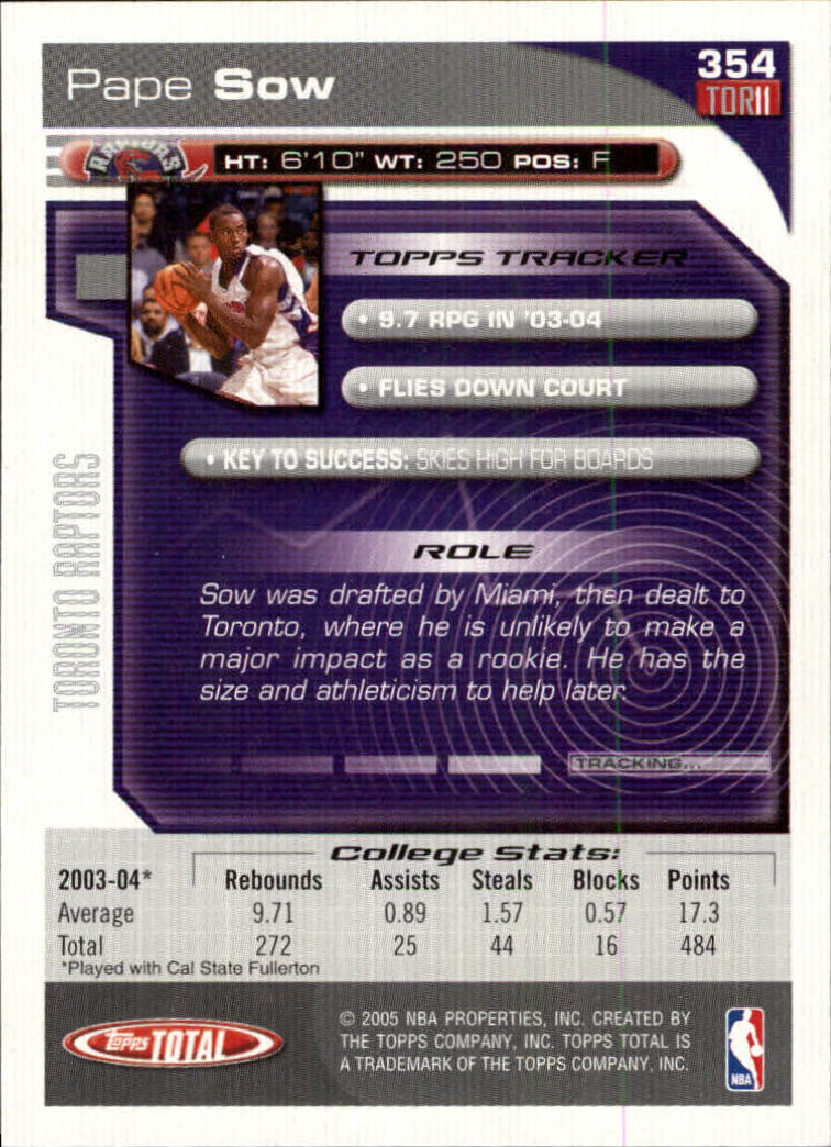 2004-05 tarjeta de baloncesto total Topps #251-440 - elige tu tarjeta - Imagen 197 de 367