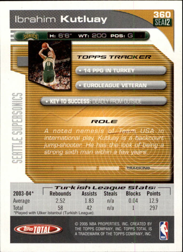 2004-05 tarjeta de baloncesto total Topps #251-440 - elige tu tarjeta - Imagen 209 de 367