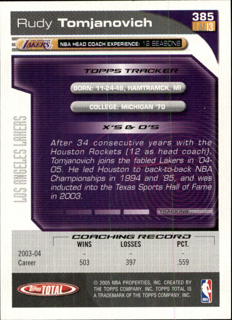 2004-05 tarjeta de baloncesto total Topps #251-440 - elige tu tarjeta - Imagen 259 de 367