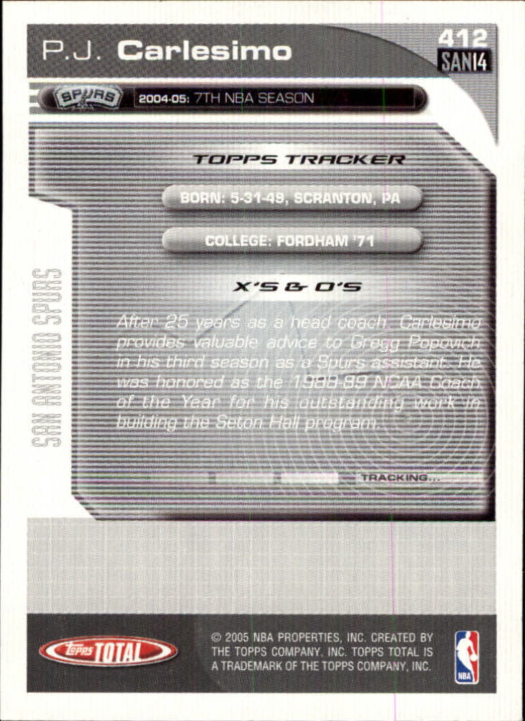 2004-05 tarjeta de baloncesto total Topps #251-440 - elige tu tarjeta - Imagen 313 de 367