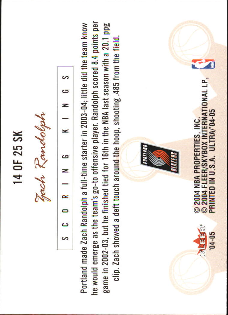 2004/2005 Ultra (Fleer) Basketball Part 3 Insert and Game Used Cards - Picture 23 of 41