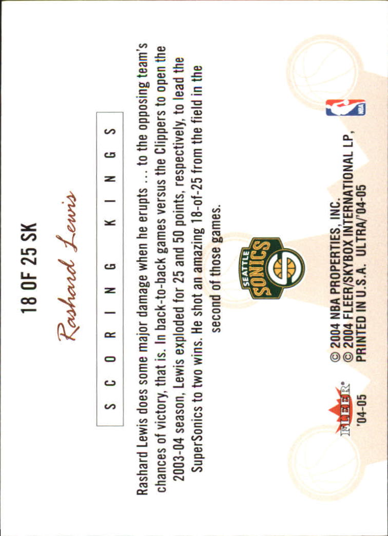 2004/2005 Ultra (Fleer) Basketball Part 3 Insert and Game Used Cards - Picture 29 of 41