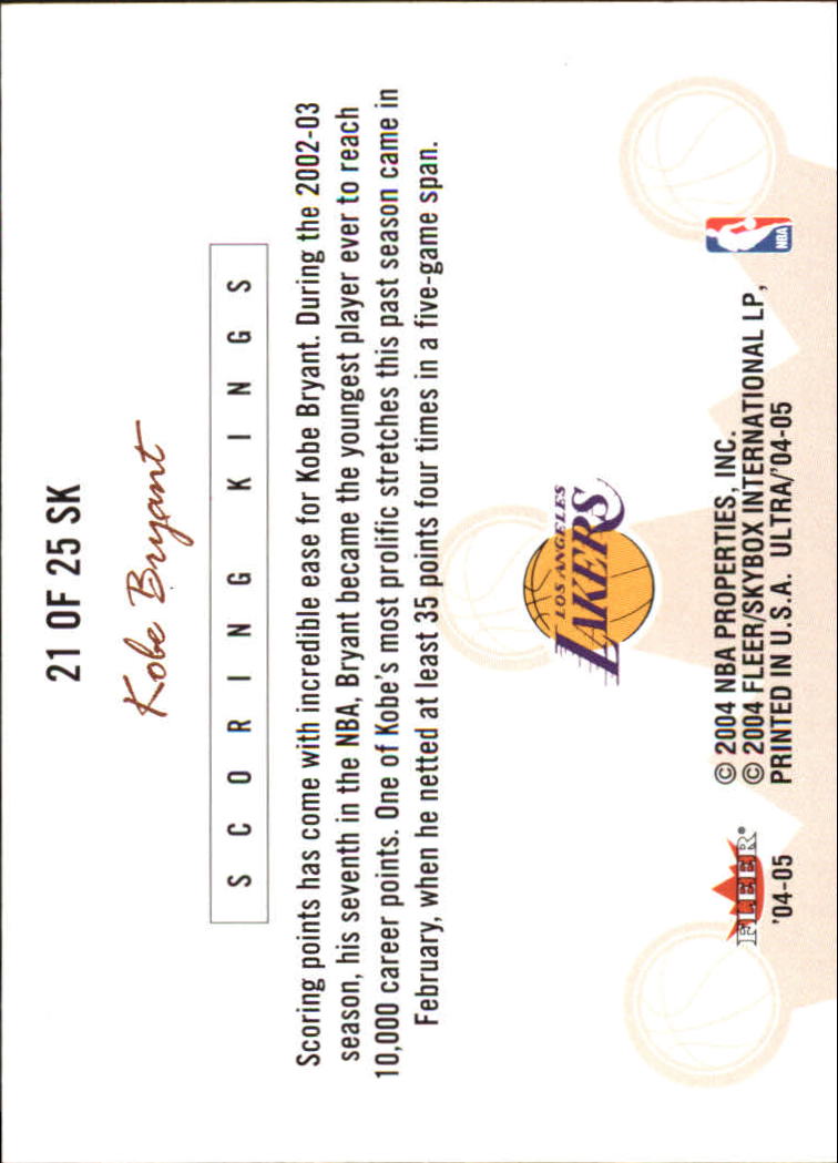 2004/2005 Ultra (Fleer) Basketball Part 3 Insert and Game Used Cards - Picture 35 of 41