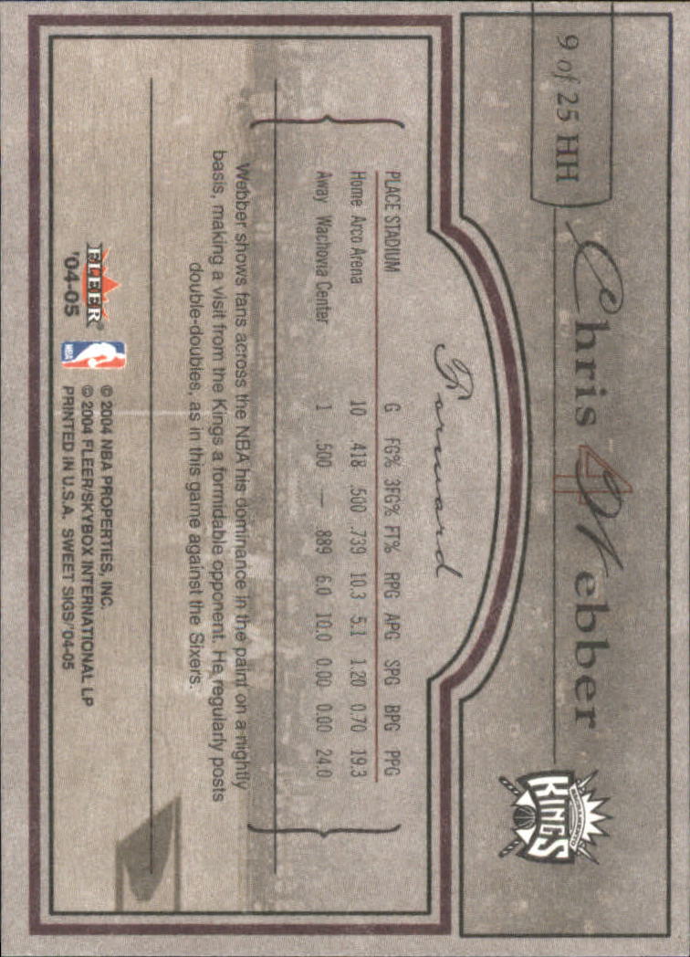 2004/2005 Sweet Sigs (Fleer) Basketball Part 2 Insert Cards - Picture 7 of 23