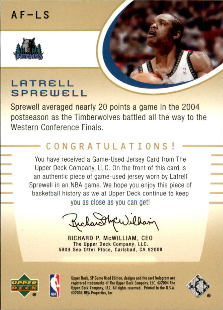 2004/2005 SP Game Used (Upper Deck) Basketball - Picture 255 of 290