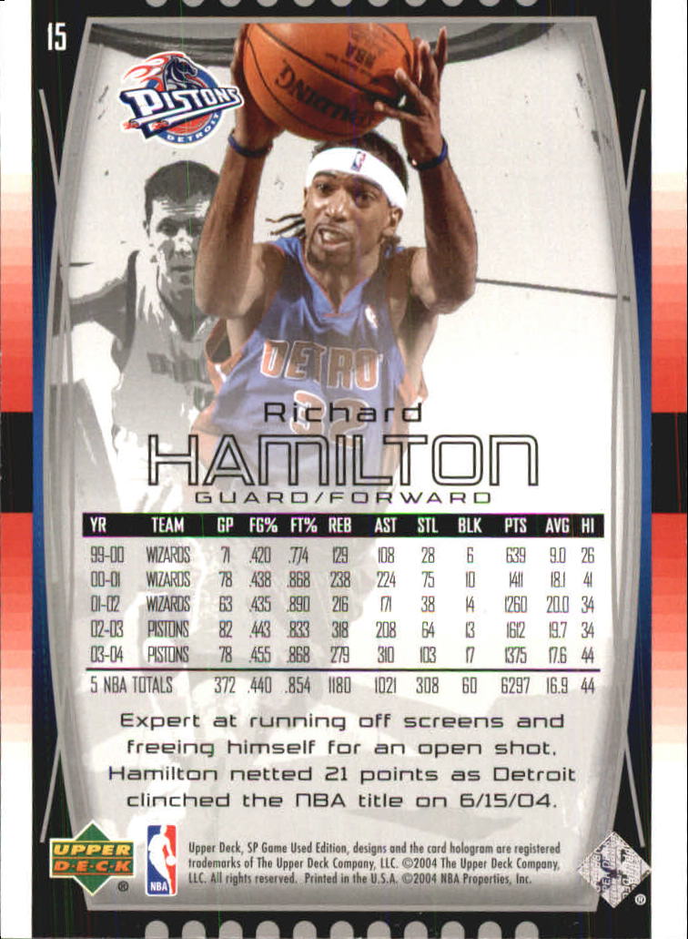 2004/2005 SP Game Used (Upper Deck) Basketball - Picture 29 of 290