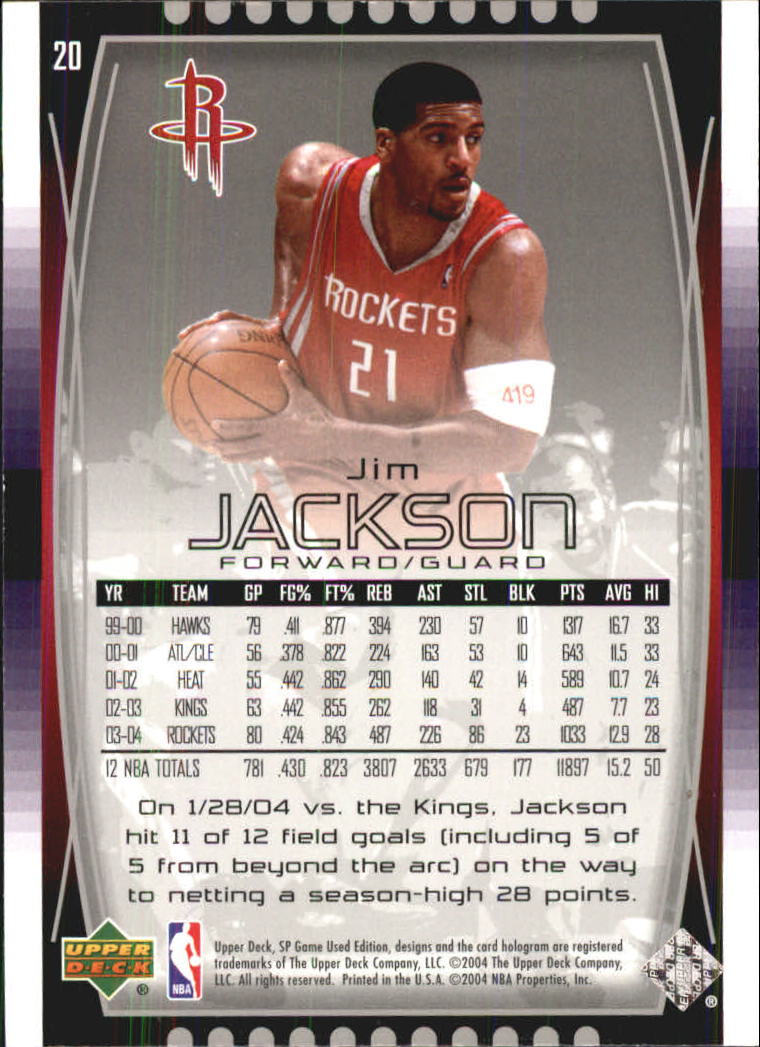 2004/2005 SP Game Used (Upper Deck) Basketball - Picture 39 of 290