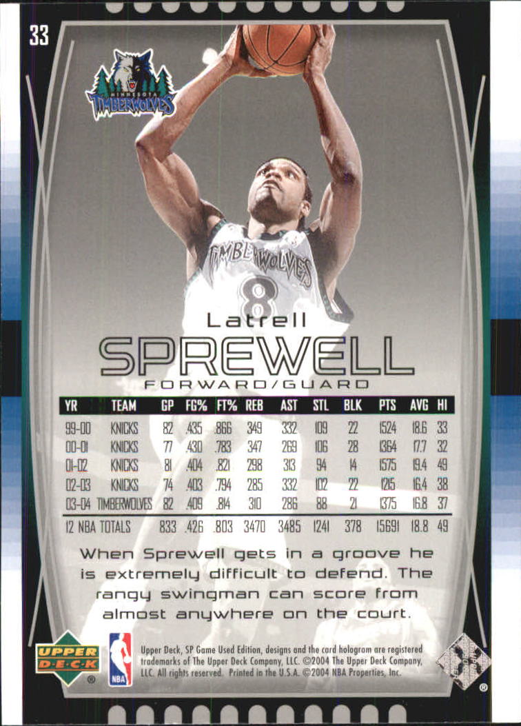 2004/2005 SP Game Used (Upper Deck) Basketball - Picture 65 of 290