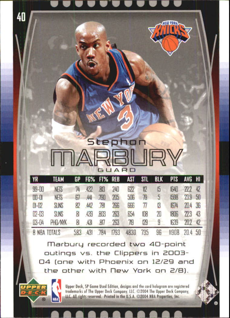 2004/2005 SP Game Used (Upper Deck) Basketball - Picture 79 of 290