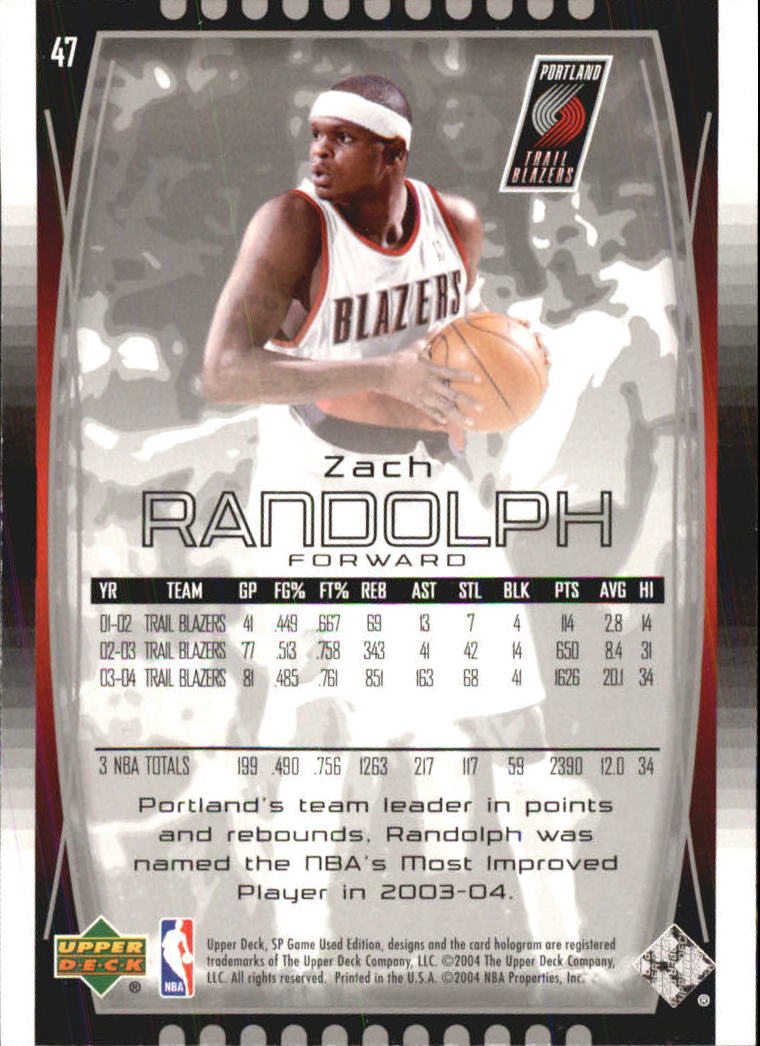 2004/2005 SP Game Used (Upper Deck) Basketball - Picture 93 of 290