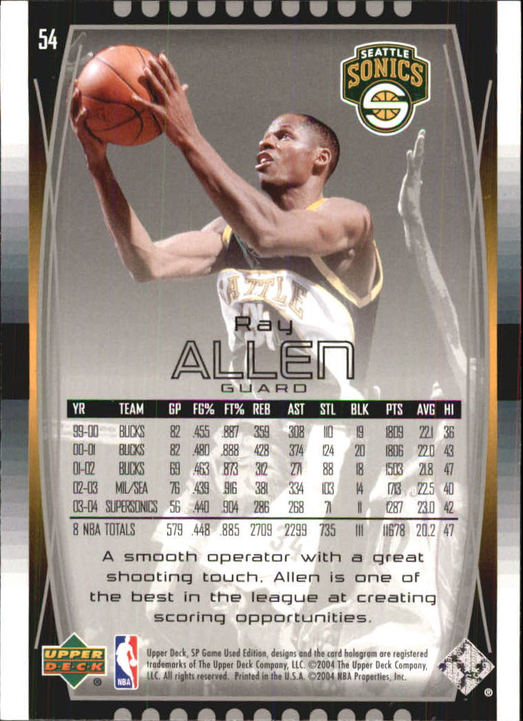 2004/2005 SP Game Used (Upper Deck) Basketball - Picture 107 of 290