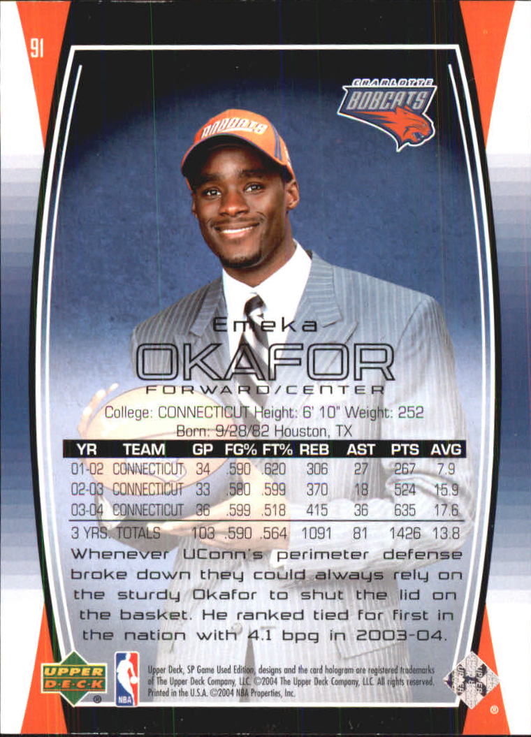 2004/2005 SP Game Used (Upper Deck) Basketball - Picture 121 of 290