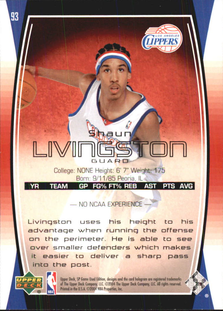 2004/2005 SP Game Used (Upper Deck) Basketball - Picture 123 of 290