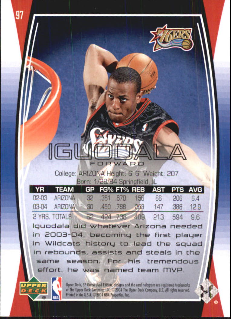 2004/2005 SP Game Used (Upper Deck) Basketball - Picture 130 of 290