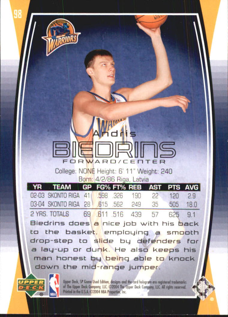 2004/2005 SP Game Used (Upper Deck) Basketball - Picture 132 of 290